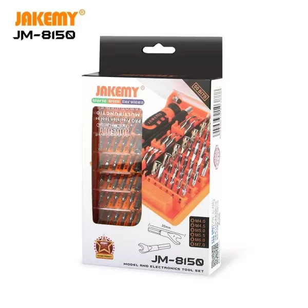 JAKEMY JM-8150 54 pcs in 1 Multi-functional Safe Precision Screwdriver set.