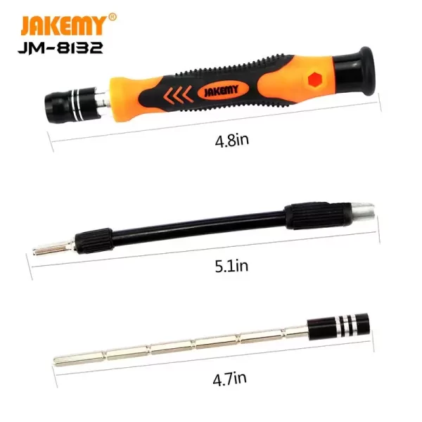 Product details of Multitool Jakemy JM-8132 precision screwdriver set with torx bits for smartphone home repair electric repairing