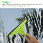3X Glass Window Wiper Cleaner Squeegee Shower Screen Mirror Home Car Blade Brush Simple Green Car Glass Window Cleaner Wiper Cleaner Household Cleaning Brush Window Cleaning Tools - Image 4