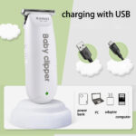 KEMEI 1319 Electric USB Baby Hair Trimmer Mini Portable Hair Clipper Kid Hair Cutting Rechargeable Quiet Infant household Shaver