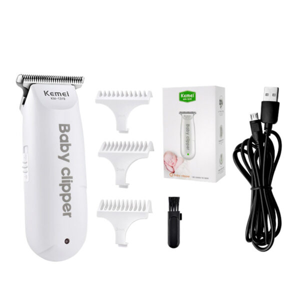 KEMEI 1319 Electric USB Baby Hair Trimmer Mini Portable Hair Clipper Kid Hair Cutting Rechargeable Quiet Infant household Shaver - Image 2