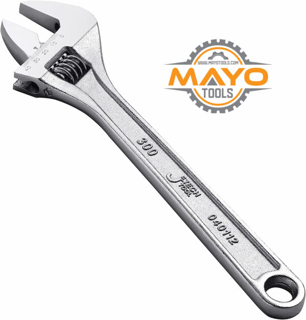 mayo tools Jetech Adjustable Wrench 12 inch Professional Shifter Spanner with Wide Caliber Opening