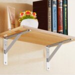 Shelf Bracket, 14" Max Load 500 lb Heavy Duty Stainless Steel Right Angle Bracket, Wall Mounted Support L Brackets for Table Bench, Pack of 2