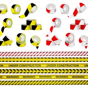 Barricade Tape Barrication tape caution tape warning tape red and white tape and yellow and black tape, We use Non-adhesive warning tape to warn people of potential hazards. These are made of bright yellow and Black and Red and white colors to catch the attention to prevent accidental entrance to no-go areas.