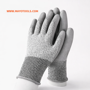 Black and grey anti-cut resistant work gloves with PU coating High performance level 5 cut resistant gloves for industrial safety Food grade cut resistant kitchen gloves for slicing and chopping Heavy duty ANSI A5 cut resistant gloves with textured grip Steel mesh cut proof glove for extreme blade protection Lightweight HPPE cut resistant gloves with nitrile palm EN388 certified cut resistant safety gloves for metal handling Anti-cut protective gloves for construction and fabrication work Flexible and breathable cut resistant gloves for home kitchen use Professional cut resistant gloves with reinforced fingertips