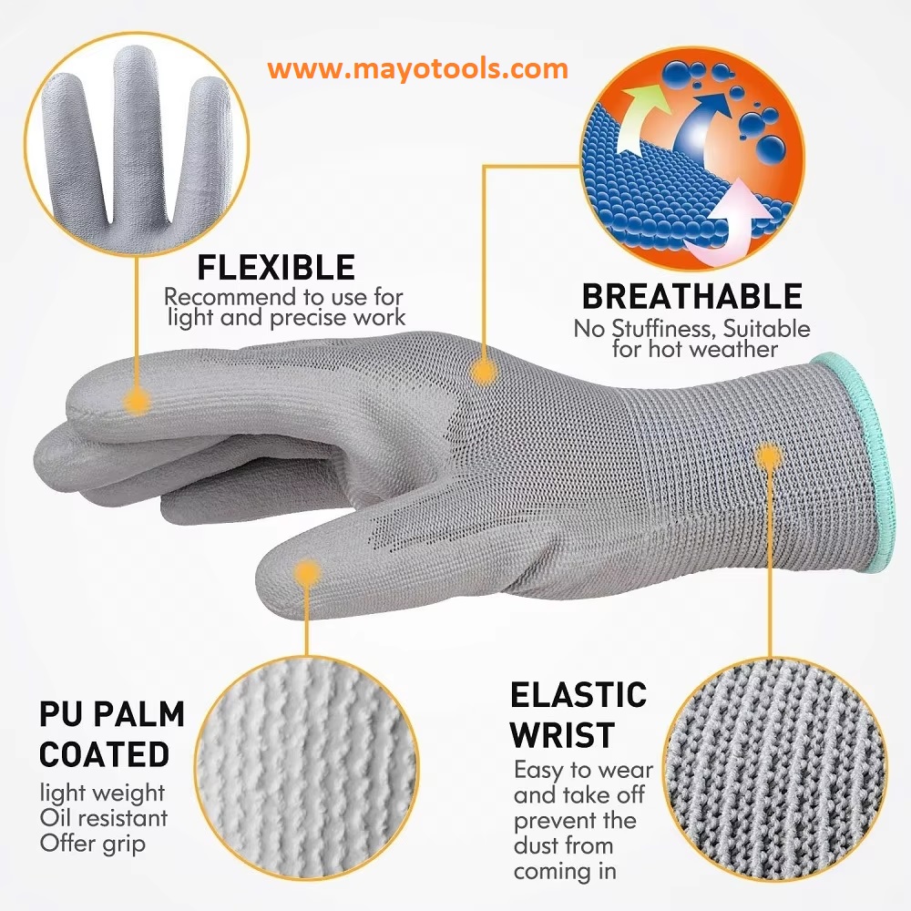 Mayo Tools Provide Level 5 Cut Resistant Gloves, Industrial Anti-Cut Gloves, Cut Resistant Work Gloves