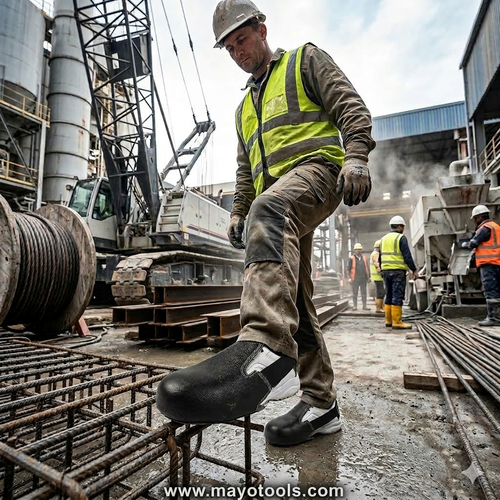 safety shoe toe a high-quality steel toe cap to protect toes from heavy falling objects or compression (1) safety shoe toe a high-quality steel toe cap to protect toes from heavy falling objects or compression (1)